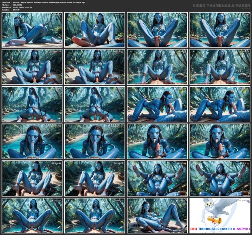 Avatar Neytiri and her husband have an internal ejaculation before the battle.mp4